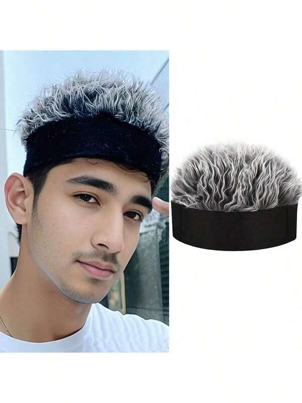 Gorra sin ala de estilo hip-hop de moda para hombres, cabello sintético, adecuado para uso diario en fiestas y actividades al aire libre