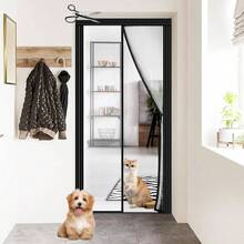 Adjustable Transparent Insulated Door Curtain Fit Doors Size Width 29 - 34 Height 79 - 82 Reinforced Self Sealing Door, Hands Door Screen With Closure Weighted Bottom - Fit Doors Size Up to 34"-39" X 81"-84" - View 8