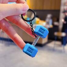 1个软橡胶哑铃装饰配件，健身钥匙扣礼品 - 鑰匙扣 - 查看 8
