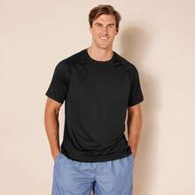 Essentials Men's UPF 50 Quick Dry Short Sleeve Swim Shirt - Green - View 11