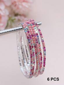 6/10/20/60 Stücke elastische, super dünne, glänzende, bunte Armreife zum Stapeln für Frauen, weiß, blau, lila, pink, grün, kaffee, Tennisspange, Party- und Feiertagsgeschenk