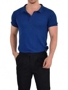 JOHN LEOPARD - Men's Knitted Polo Shirt - White - View 5