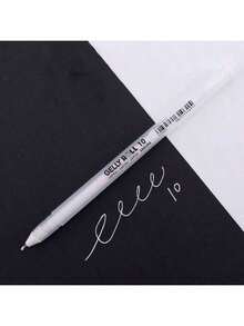 1/3pcs/12pcs White SAKURA Gelly Roll Classic Pen In Bold, White 05-08-10 Pen Core, Cherry Blossom High-Gloss Drawing Pen, Art-Specific High-Gloss Pen, Outlining Pen, Planner Watercolor Marker Pen, White Brush, Writing And Correction Supplies, School Supplies, Back-To-School Season Gifts, Festival Gifts For Classmates And Friends During The Back-To-School Season (White, Silver, Gold - Multicolor - View 10