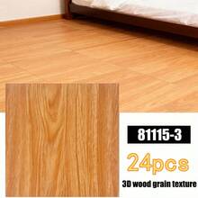 12/24片哑光表面乙烯基自粘防水防滑木纹地板贴纸，适用于客厅、卧室、厨房、地板和墙面翻新，DIY地板和墙面装饰 - 彩色 - 查看 13