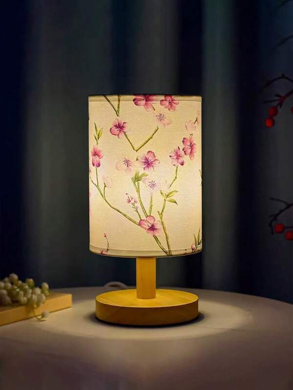 1pc Peach Blossom USB Powered Desk Lamp - USB Powered, Eye-Friendly Warm Light, Suitable For Bedroom, Bedside Table, Office Desk Decor Night Light