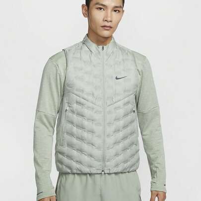 Men Zip Up Down Vest Jacket