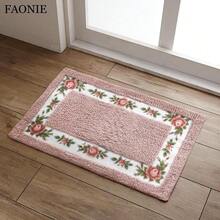 Pretty Floral Rural Style Romantic Rose Flower Rug Shaggy Area Rugs Soft Non-Slip Doormat Floor Mat Bath Mat Bathroom Shower Rug Bedroom Living Room Carpet (Nice Pink, S){Inchcolor_nameinch:InchNicePinkinch,Inchsize_nameinch:Inch1'4\Inchx1'11\Inch(Rectangular)Inch} - 尼斯粉紅 - 查看 4