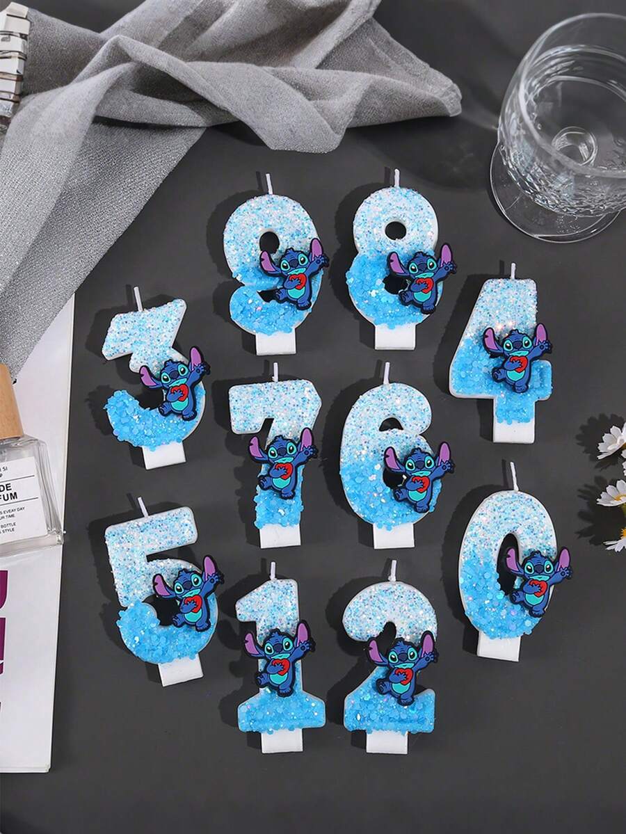 شمعات رقمية من 0 إلى 9 بتصميم "Love Stitch" ضرورية لديكور الخلفية، الحفلات، الزفاف والتجمعات. مناسبة للديكور اليومي، أعياد الميلاد والحفلات، وهدايا الحفلات الصغيرة. مثالية لديكور خلفية عيد الميلاد والحفلات والزفاف