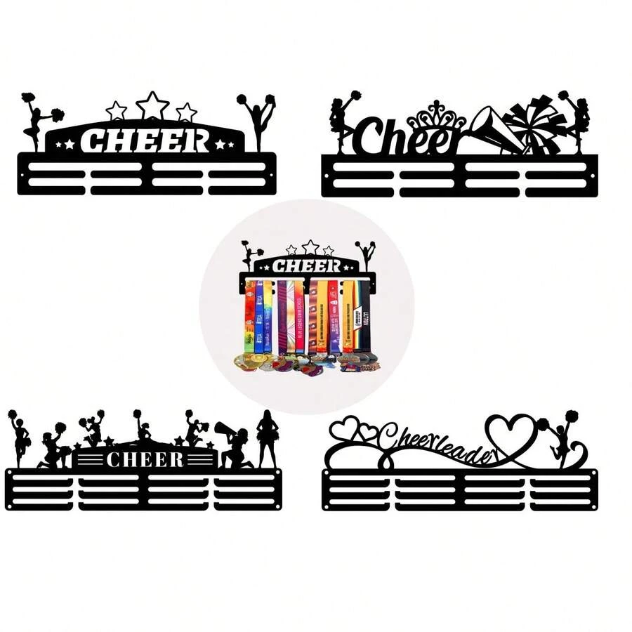 1pc Cheerleader Medal Display Rack, Metal Wall Decor Storage Rack, Athlete Gift
