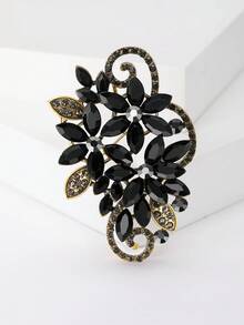 水晶玻璃花胸针 - 奢华水钻别针，适合女士、中性宴会服装配饰/朋友聚会徽章礼物 - 水晶玻璃花 - 查看 16