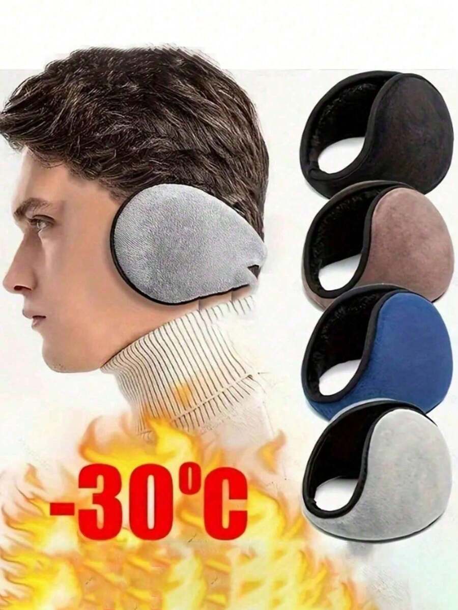 1 Stück Herren und Damen Winter Warm Plüsch Ohrenschützer für Outdoor Radfahren Skifahren, Warme Ohrenschützer, Geeignet für Herren und Damen, ideale Wahl als Geschenk - Verschiedenfarbig - Übersicht 1