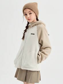 Balabala Jaket Fleece Anak Perempuan, Sweater Pullover Hangat Unisex untuk Anak Perempuan Remaja untuk Musim Dingin 2025, Lembut & Nyaman - Putih susu - View 6