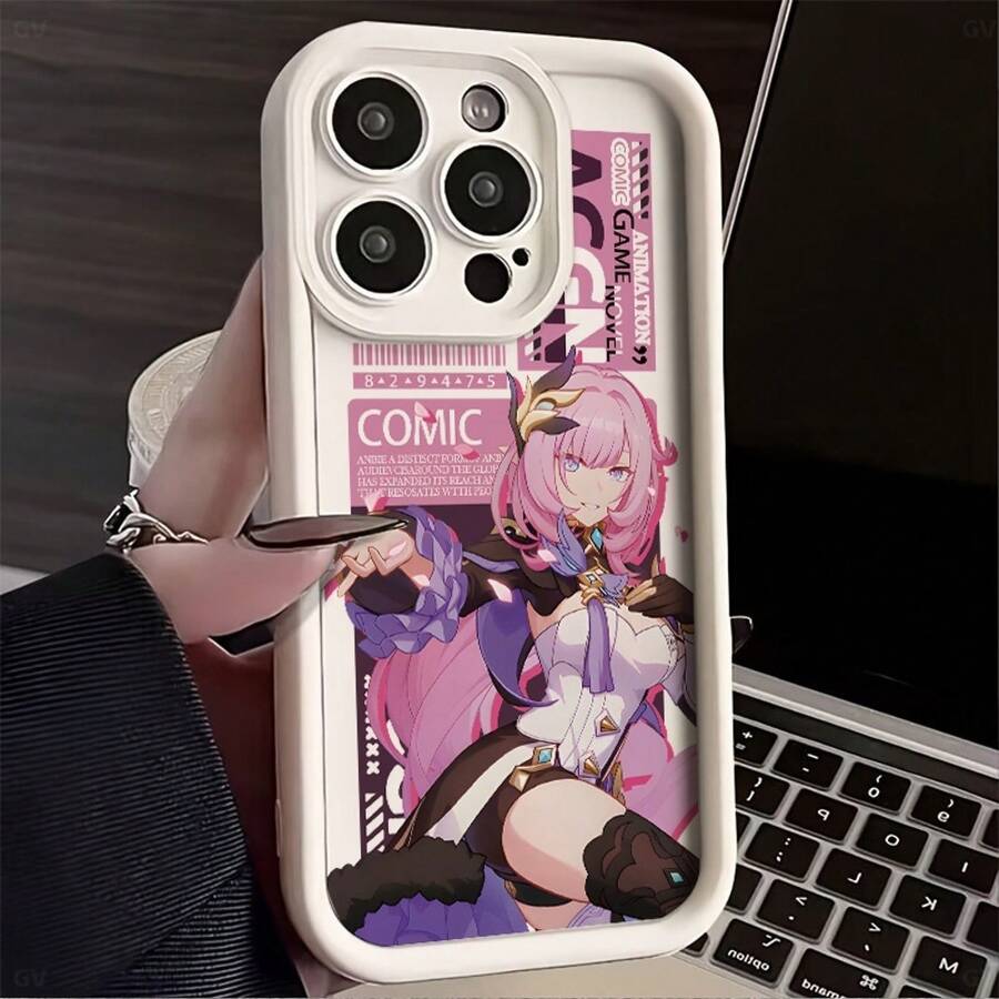 Funda de Teléfono con Tema de Dibujos Animados, Diseño de Cobertura Completa, Compatible con iPhone 16 Pro Max, 16 Pro, 16 Plus, 16, 15 Pro Max, 15 Pro, 15 Plus, 15, 14 Pro Max, 14 Pro, 14, 13 Pro Max, 13 Pro, 13, 12 Pro Max, 12 Pro, 12, 11 Pro Max, 11 Pro, 11.Funda Protectora Completa para Prevenir Caídas, con Anime - Color mixto 1 - Ver 1