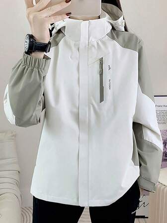 Damkläder för utomhusbruk, vandring, klättring och skidåkning, slitstark, avslappnad, snygg huvtröja, skidjacka