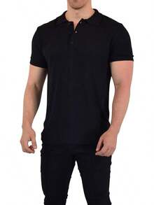 JOHN LEOPARD - Men's Knitted Polo Shirt - Pink - View 5