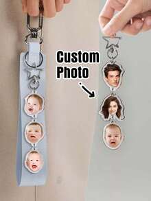 1pc Customized Photo Keychain, Acrylic Pet Photo Keychain, Personalized Photo Gift, Unique Gift For Boyfriend/Girlfriend, Husband/Wife, Dad/Mom, Valentine's Day, Birthday, Youth Anniversary, Father's Day, Mother's Day, Couple Gift, Customized Photo Keychain | Personalized Keychain | Anniversary Gift | Gift For Him | Gift For Her | Christmas Gift | Customized Logo Keychain