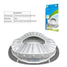 DIY 3D Paper Puzzle Kit - Football Stadium Series | Colorful Assembly Model | Educational Toy For Youngsters & Sports Fans | High-Quality 3D Jigsaw With Detailed Soccer Field Design, Puzzle Toys,The Perfect Halloween Gift For Puzzle Lovers - Multicolor - View 15