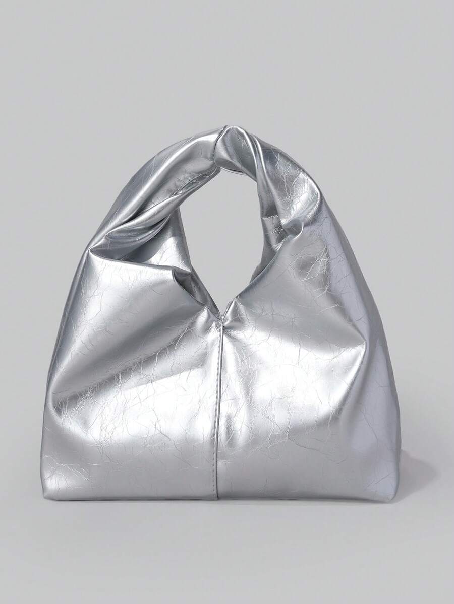 DareSee 云朵造型女士单肩包，折叠设计，优雅手提包或单肩包，圣诞礼物之选 - 銀色 - 查看 1