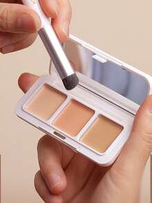 KATO-KATO 3-Color Concealer Palette, Cream Concealer ,Covers Dark Circles, Spots, Scars, Suitable For Dry/Oily Skin, Popular In Asia, Unique & Surprising New Product, Great Gift For Friends/Girlfriend - 02 Butter - View 6