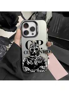 Fast EU Shipping (DE & ES) Protective Case for iPhone17  S22-S26Stilvolle Buchstaben CP Handyhülle, kompatibel mit 17, 16E, 16, 15, 14, 13, 12, 11 Mini Pro Max Air  R SMA  7 Plus, stoßfeste, mattierte Rückseite. - Schwarz - Übersicht 5