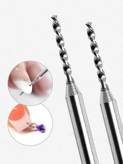 1 pezzo Punta di trapano in acciaio al tungsteno con decorazione in diamante, adatta per estensione unghie, perforazione rapida, adatta per saloni di manicure