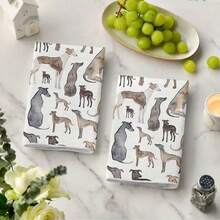 2/4pcs Kitchen Towels: Greyhound, Whippet And Hunting Dog Patterns, 16x24 Inches, Super Soft, Highly Absorbent, Cartoon Dog Designs, Machine Washable, Rectangular, Rayon Fiber, Fabric Material - Multicolor - View 9