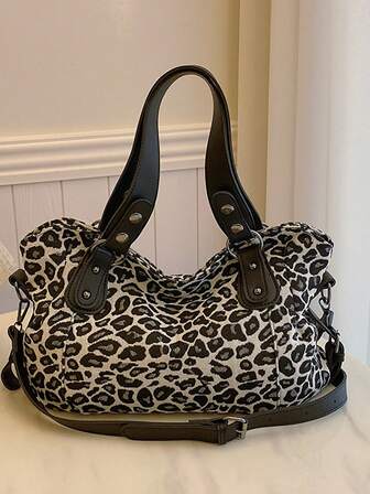 Retro minimalistischer Shopper mit großer Kapazität, Mode-Studenten-/Arbeitsweg-Tasche