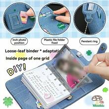 Cuaderno recargable vintage - Planificador de bolsillo estético con libro de pegatinas DIY y cubierta elegante | Diario portátil para estudiantes, viajeros y recuerdos, para útiles escolares, vuelta al cole - Multicolor - Ver 3