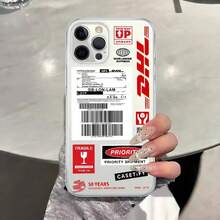 Hot  Barcode Label D- Transparent Case Compatible With  11 12 13 14 15 16 17 Air Pro Max Plus Mini Shockproof Cover, Cover Compatible With  17 Pro Case,  17 Pro Max Case,  17 Case,  16 Pro Case