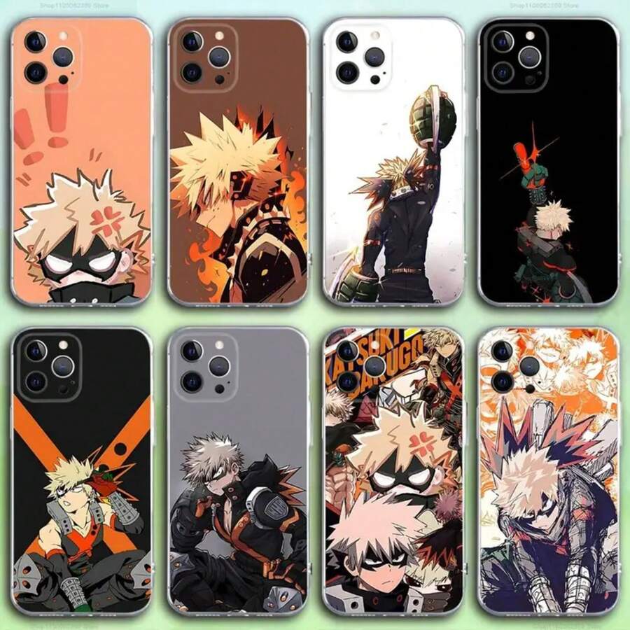 Custodia per telefono compatibile con Katsuki My Hero B-Bakugo, adatta per iPhone 16, 15, 14, 13, 12, 11 Pro, Max, Plus, X, XS, XR, SE4, E Mini, cover trasparente e morbida, compatibile con custodia per iPhone 17 Pro, 17 Pro Max, 17 - z1 - Visualizzare 1