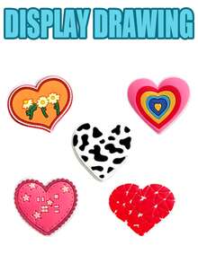 20 PCS Love Series, Featuring Various Heart-Shaped Designs, Holiday Christmas Sports Shoe Decorations, PVC Plastic Strawberry Heart Shoe Ornaments, Durable DIY Shoe Accessory Set, Perfect For Giving As Gifts, Suitable For Valentine's Day, Mother's Day, Father's Day Gifts And Rewards, And Suitable For Pairing With Shoes.