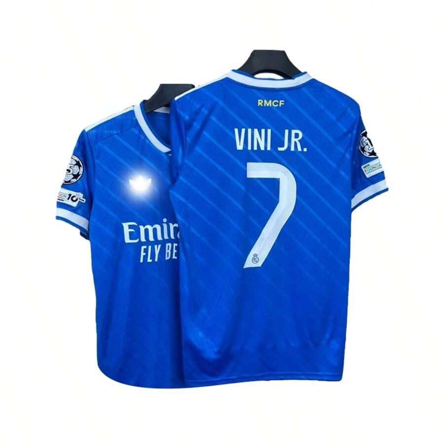 2526 RMA Vini #7 Blue FootballJersey, RMA Third Vini Blue Soccer Jersey,Blue RMA #7 Vini Football Shirt - 藏藍色7 - 查看 1
