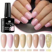 MSRUIOO 8支/套 8毫升凝胶指甲油套装 流行色 裸色 粉色 红色 棕色 Nial 凝胶指甲油套装 可卸 UV LED 半永久指甲油 美甲凝胶指甲油 DIY入门套装 - 彩色 - 查看 17