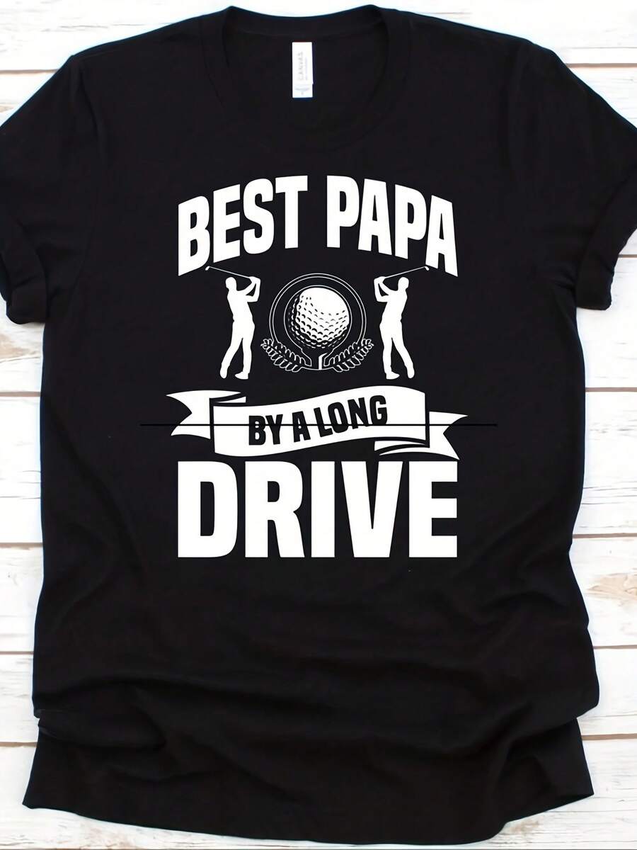 Best Papa By A Long Dr Shirt, Father's Day Gift, Golfer Dad Shirt, Golf Lovers Shirt, Golf Ball Design, Golf Clubs, Golf Player Graphic - 款式5 - 查看 1