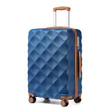 Cabin Luggage Carry On Suitcase 13 20 24 28 Inch ABS Hardshell TSA Lock Spinner Wheels Lightweight 2 3 4 Piece Set Hand Check In Travel Unisex - Navy Blue - View 12