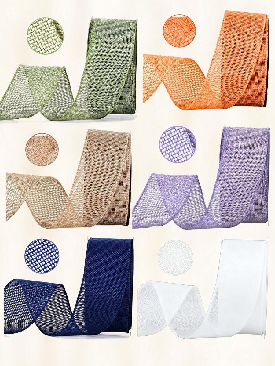 1 rotolo 4cm*4,5m Nastro artigianale in iuta, colore arancione naturale e verde oliva, nastro in iuta per artigianato fai-da-te, decorazione matrimonio, confezione regali e forniture per feste, decorazione eventi rustici | Materiale artigianale versatile | Texture durevole - Multicolore - Visualizzare 1