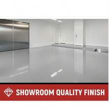 Professional Epoxy Floor Paint Kit (1 Gallon) - Acrylic Concrete Coating For Garages & Basements | Single Component Formula | Scratch Resistant & Low VOC | Ready-To-Use - Dark Grey - View 9