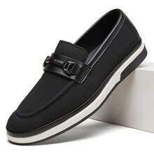 Giày lười lưới nam Desai kiểu dáng công sở, có đệm tăng chiều cao ẩn, giày lái xe đa năng, đế mềm thoáng khí, giày lười xỏ chân tiện lợi. - màu đen - Xem 6