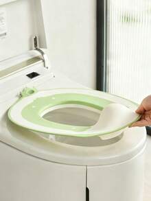 1pc Plastic Coated Children's Toilet Seat, Easy Non-Slip Baby Potty Training Toilet Seat, Infant Toilet Training Cushion