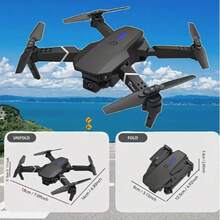 Drone Cuadricóptero: Cámara HD 720P, Control Altura Fija, Vuelo 360°, Gestos Foto, Despegue/Regreso 1 Botón, Seguimiento Continuo, Control Plegable – el regalo ideal para Navidad, Halloween y Acción de Gracias, perfecto para quienes buscan una experiencia de vuelo práctica, emocionante y con resultados profesionales. - Negro - Ver 9
