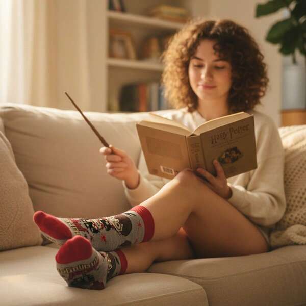 Warner Bros 5 paires de chaussettes à motifs, chaussettes de Noël, unisexes, respirantes et confortables, convenant à toutes les saisons, pour le plein air, parfaites pour les fêtes, les cadeaux de vacances, les randonnées, les anniversaires