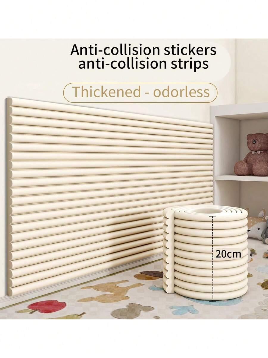 1pc W-Shaped Baby Bumper Guard, Decorative Protective Cushion For Nursery, Furniture Corners, Walls, Daycare, No Adhesive Required, Soft Foam For Baby