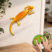 UINLE Baby 1 pieza Juguete de lagarto que trepa por la pared con control remoto, Coche de Gecko RC 2.4Ghz, Animal realista con luces LED, Modo dual para conducir en el piso y en la pared, Juguete para niños, Adecuado para regalos de cumpleaños y Navidad para niños y niñas