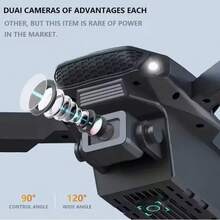 Drone 2026 de doble cámara cuenta con despegue y retorno automáticos sin necesidad de un smartphone. Se controla mediante una aplicación Wi-Fi, se conecta a una aplicación para smartphone para una visualización en alta definición 4K y se carga por USB. Diseñado para principiantes, es un regalo resistente y duradero para acampar y disfrutar de aventuras al aire libre. - Gris - Ver 12