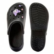Miniso Sanion Kuromi 女款白色中厚鞋底 Crocs EVA 材质舒适耐磨日常出游新选择（1 件） - 黑色 - 查看 5