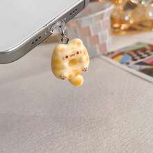 Cute Kitten Donut Resin Mobile Phone Dust Plug DIY Mobile Phone Pendant Mobile Phone Charging Port Dust Pendant - 粉紅白貓 - 查看 7