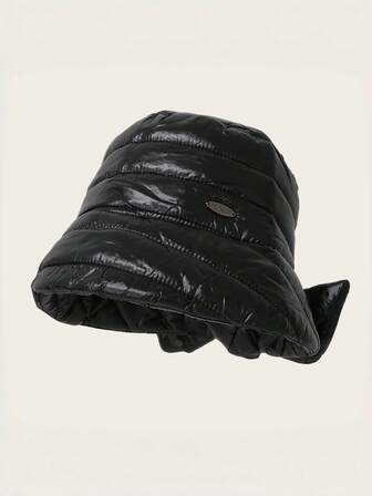 1顶绗缝加厚秋冬保暖轻便渔夫帽，时尚百搭，蝴蝶结装饰，防晒可折叠