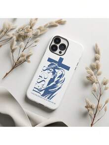 Religious Christian Phone Case, Jesus Saves, Mom Gift, For IPhone 16/15/14/13/12/11/X/8/7 Pro Max,Cute Gift For Her,Suitable For IPhone 17 Air - 白色1 - 查看 4