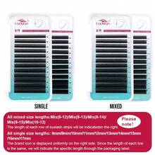 FADVAN 12 file di ciglia per estensioni ciglia a forma di U C/D 4DW, ciglia naturali super morbide, estensioni ciglia a ventaglio pronte, forniture per estetiste di ciglia