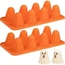 2-Pack Halloween Mold - Cute, Silicone Mold For Candy, Chocolate, Jelly, Gummy, Crayon, Resin - , Easy Release, For Halloween Party Favors, Gifts, Home & Commercial Kitchen Use, Halloween Accessories, Festive Treat Crafting, Spooky Theme Design - trái cam - Xem 2